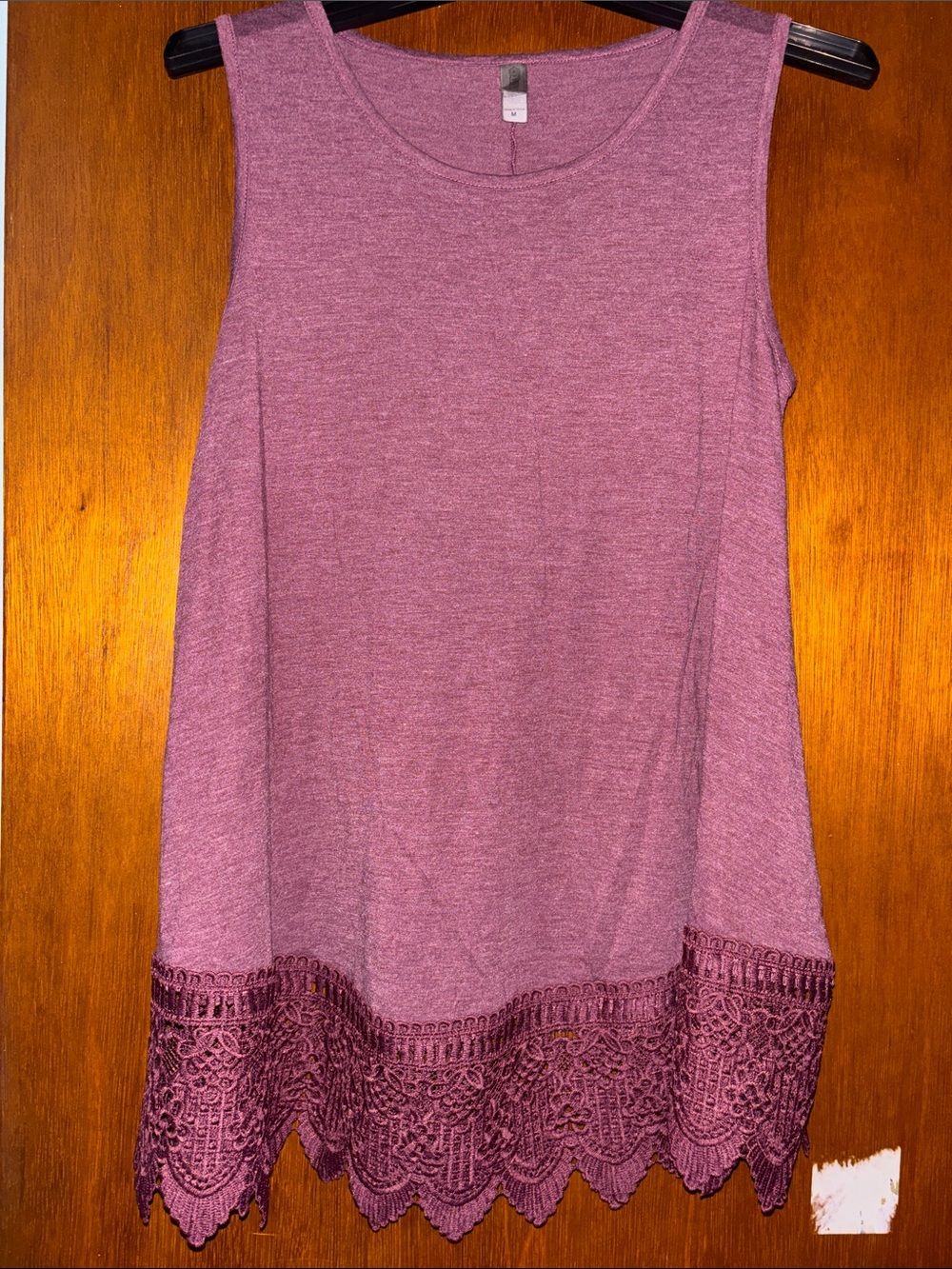 Epic Threads Mauve Crochet-Hem Tank Top